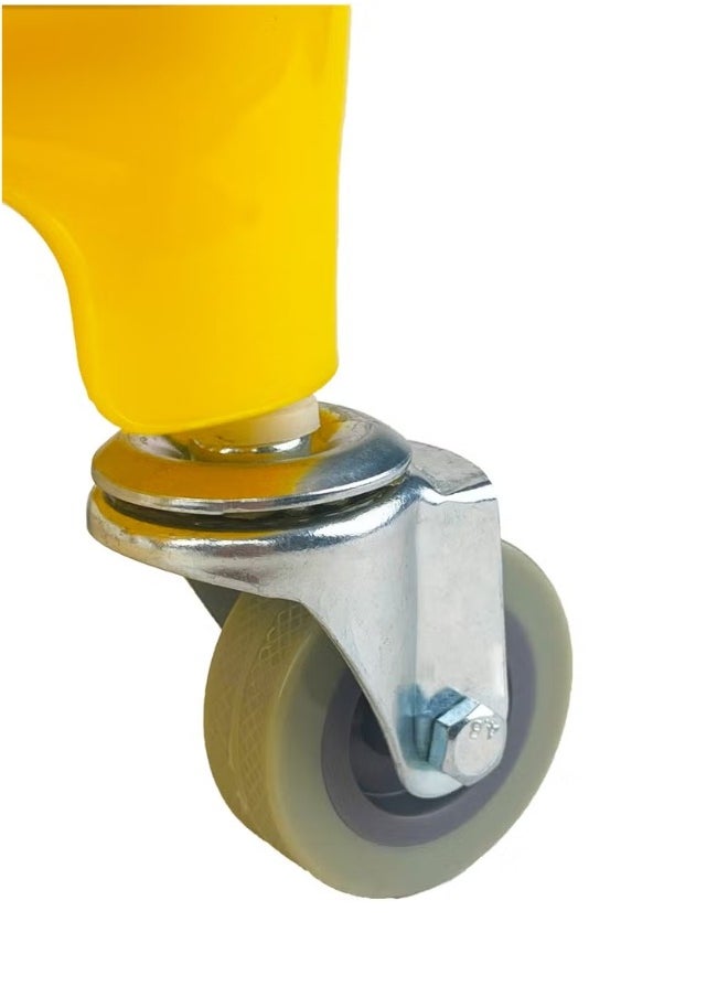 AKC - AKC 20-Liter Mop Bucket with Wringer and 4-Wheel 360° Rotating Swivel Trolley, Double-Chambered Design, Heavy-Duty for Home, Office, Restaurants, Hotels, Halls, and Commercial Spaces- Yellow - Image 1