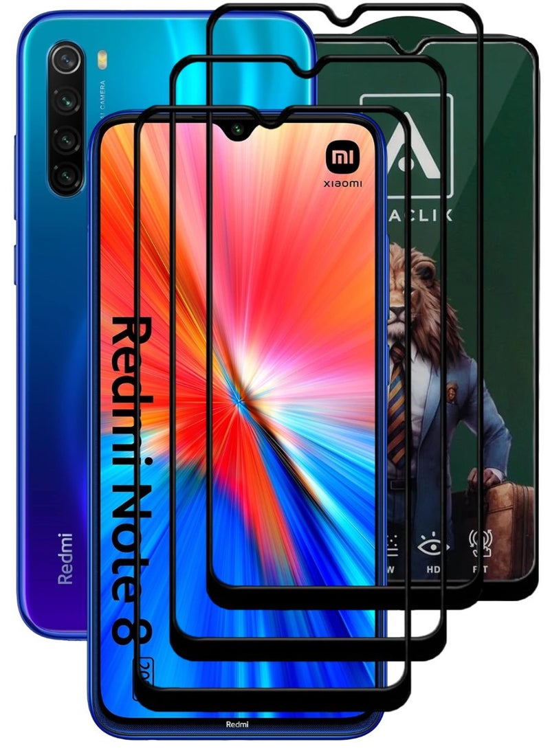 ACLIX 3 Pieces Antistatic ESD Dustproof Premium Quality High Definition Tempered Glass Screen Protector Designed For Xiaomi Redmi Note 8 - Image 1