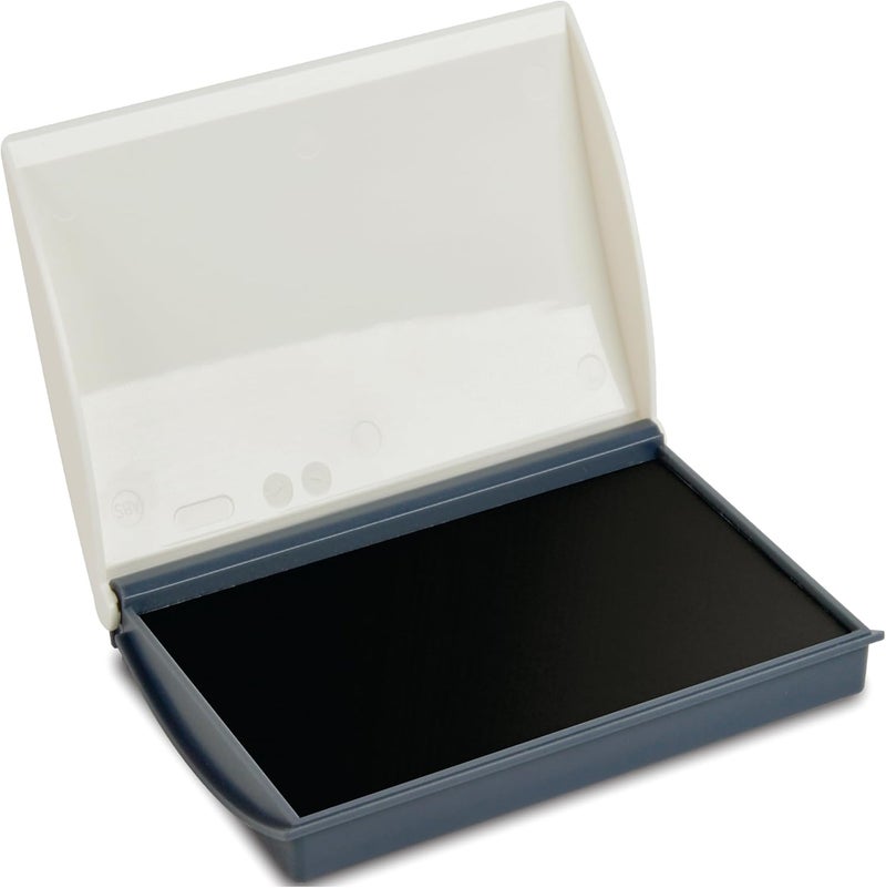 Shiny Black Ink Stamp Pad, 2-3/4" by 4-3/8" Surface Area, Felt Stamp Pad with Black Water-Based Stamp Ink - Image 1