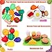 HOXBUR Pretend Play Kitchen Accessories for Kids 77Pcs Cutting Fruits Vegetables Hamburger Toy Kitchen Accessories with Baskets for Toddlers 3 Years Old - Image 4