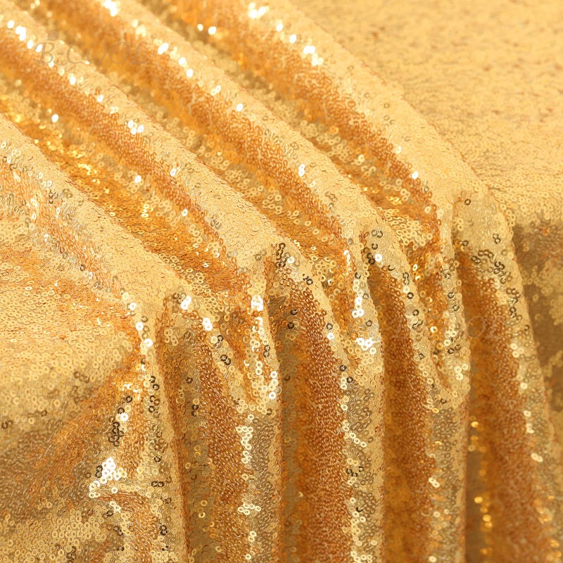 B.Cool B-COOL Rectangle Sequined Table Cloth Gold Sequin Tablecloth Glitter Tablecloth Sequin Wedding Decoration Christmas Tablecloth 50x50 inch - Image 5