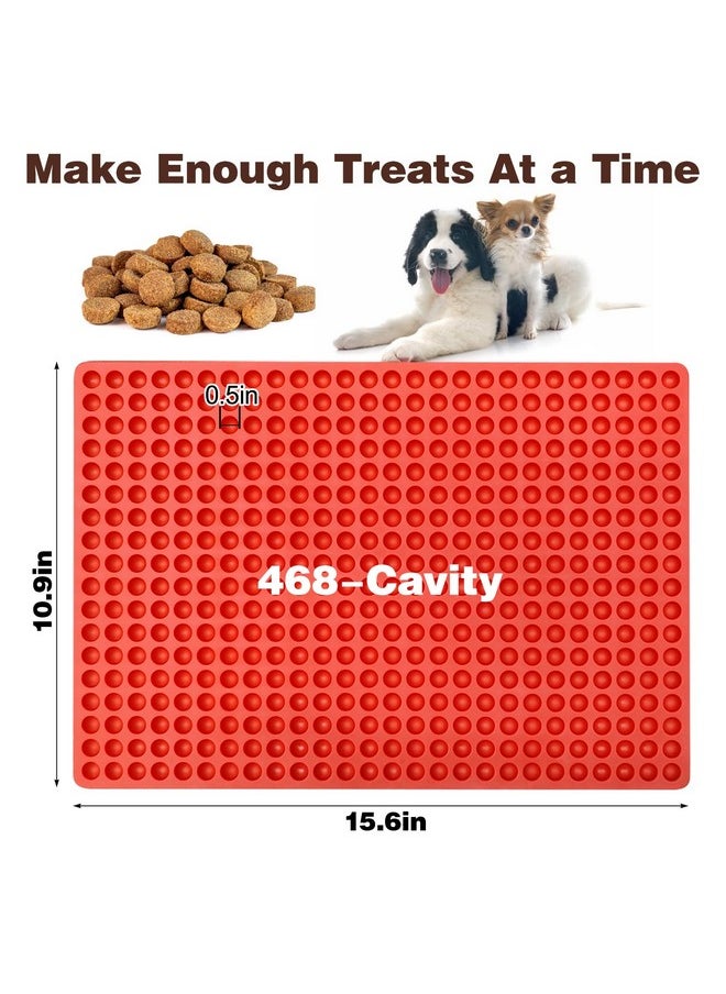 PalkSky Palksky 468-Cavity Mini Round Silicone Mold/Chocolate Drops Mold/Dog Treats Pan/Semi Sphere Gummy Candy Molds for Ganache Jelly Caramels Cookies Pet Treats Baking Mold (1 Cavity - 0.02 Oz)  - Image 3