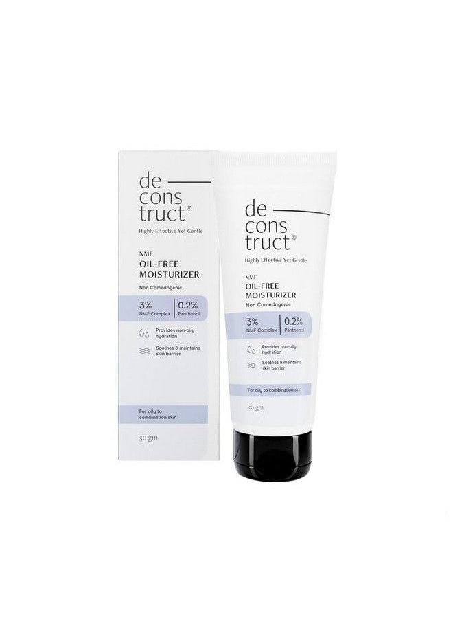 Deconstruct Oilfree Moisturizer For Oily Skin 3% Nmf Complex + 0.2% Panthenol ; Noncomedogenic Lightweight Gel Moisturizer; For Oily To Combination Skin ; 50 Gm  - Image 1