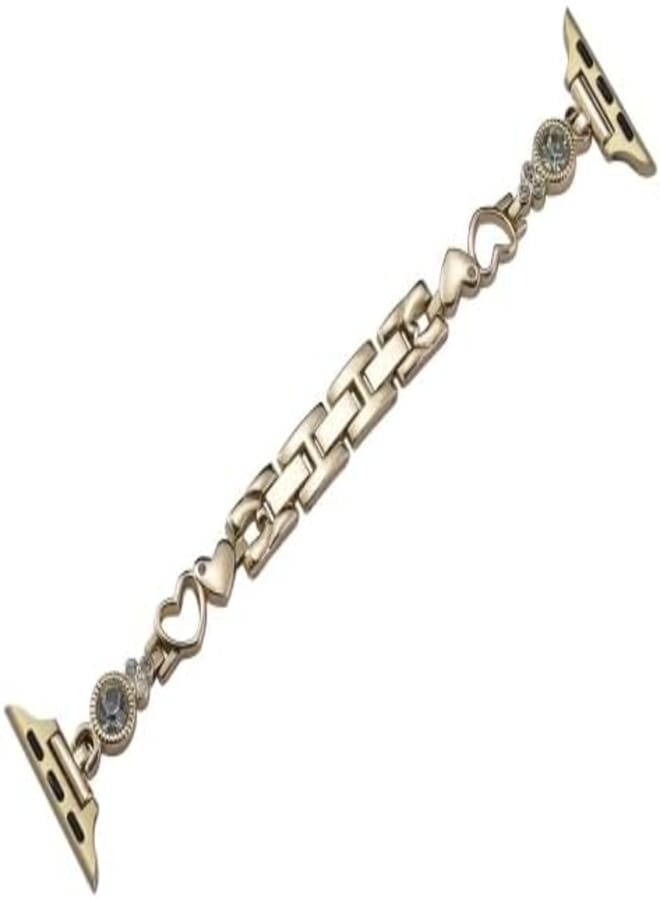 Next Store Slim Metal Band Compatible with iWatch 38mm 40mm 41mm Compatible with Series 1/2/3/4/5/6/7/8/9 Stainless Steel Strap Stylish Stylish Design (Women)