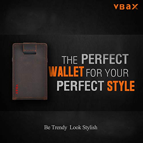 VBAX RFID Minimalist Slim Wallet for Men and Women, Holds Up to 12 Cards, Cash, Key Thin and Lightweight Credit Card Holder Vintage Color - Image 3