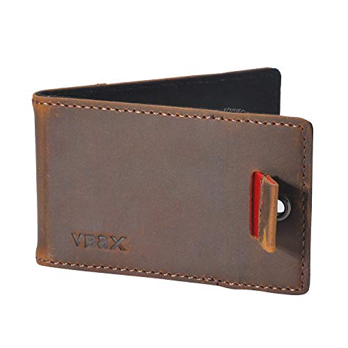 VBAX RFID Minimalist Slim Wallet for Men and Women, Holds Up to 12 Cards, Cash, Key Thin and Lightweight Credit Card Holder Vintage Color - Image 1