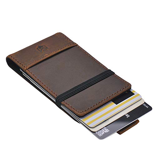VBAX RFID Minimalist Slim Wallet for Men and Women, Holds Up to 12 Cards, Cash, Key Thin and Lightweight Credit Card Holder Vintage Color - Image 5