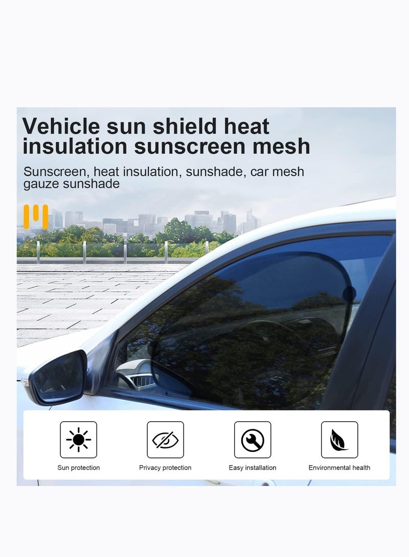 عربست غطاء نافذة السيارة ، مجموعة 5 حزم من مظلات الشمس التلقائية للنافذة الجانبية والخلفية ، حماية من وهج الشمس والأشعة فوق البنفسجية للأطفال ، مظلة شمسية مع كوب شفط عالمي لمعظم السيارات - Image 4