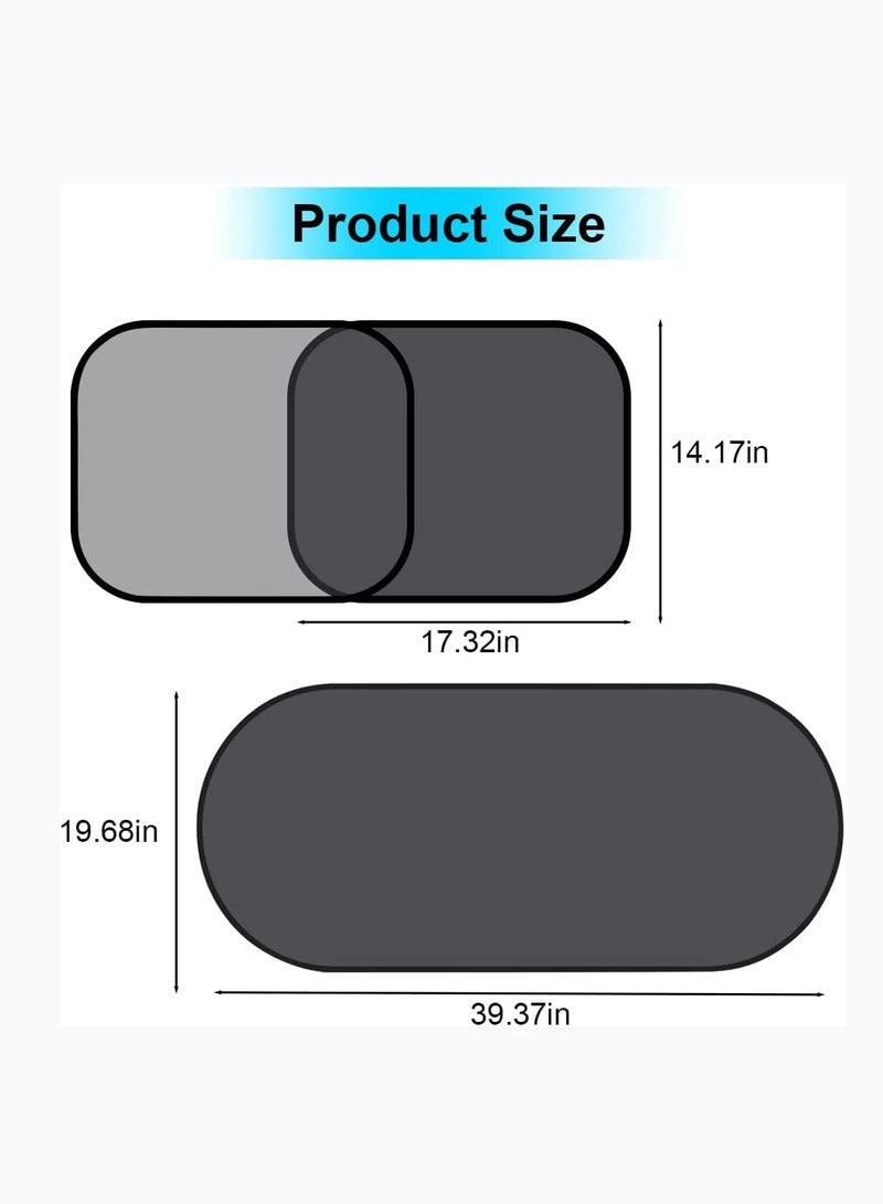 عربست غطاء نافذة السيارة ، مجموعة 5 حزم من مظلات الشمس التلقائية للنافذة الجانبية والخلفية ، حماية من وهج الشمس والأشعة فوق البنفسجية للأطفال ، مظلة شمسية مع كوب شفط عالمي لمعظم السيارات - Image 2