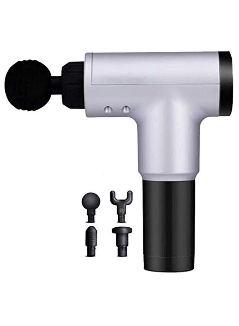 TIGER Muscle Massager Fascial Gun KH--320 –- Deep Tissue Percussion Massage Gun for Pain Relief & Recovery, Multiple Speed Levels, Ultra-Quiet Motor, Portable & Rechargeable, Perfect for Athletes & Active Lifestyles – Grey - Image 1