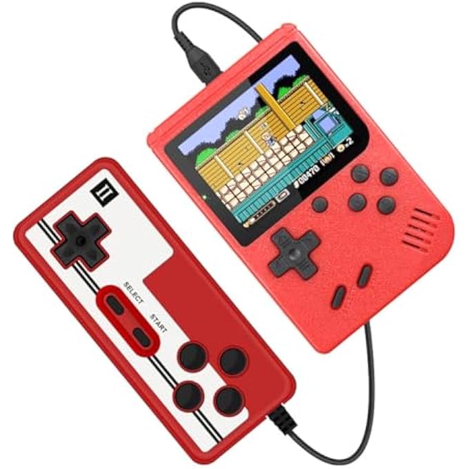 HANDHELD GAME CONSOLE PORTABLE RETRO CONSOLE WITH 400 CLASSIC GAMES 3 INCH COLOUR SCREEN SUPPORT FOR TWO-PLAYER GAMES（RED） - Image 5