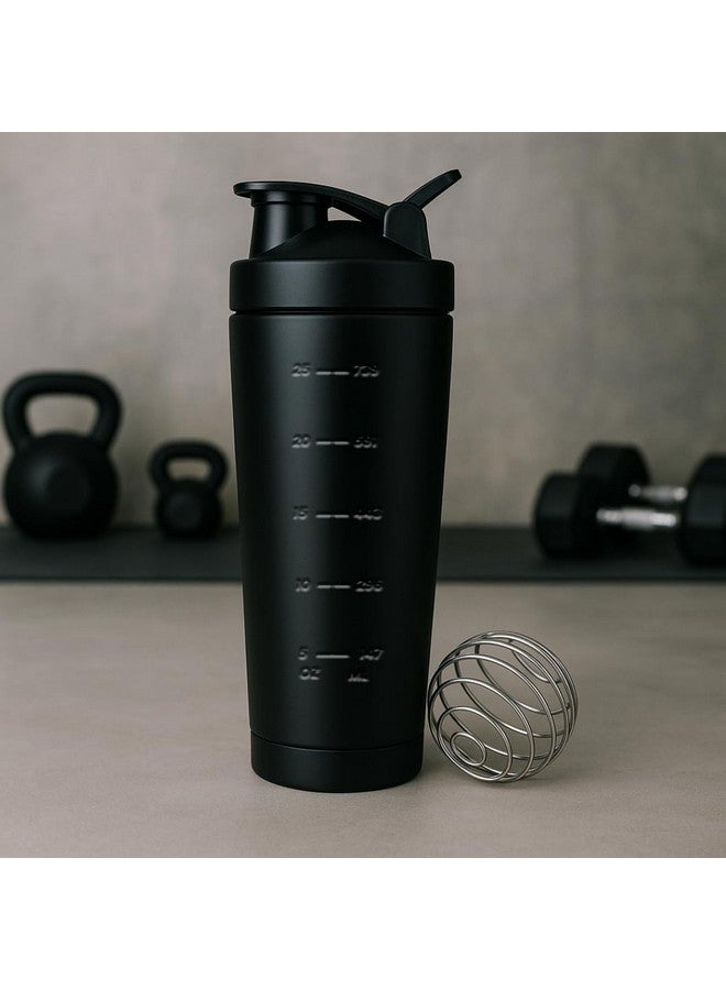 Giftana Giftana Personalized Gym Shaker Bottles for Pre-Post Workout Stainless Steel Protein Shaker Bottle with Leak-Proof, Personalized Gifts for Boyfriend, Husband, Customized Gym Shaker 750ml (Black)  - Image 2