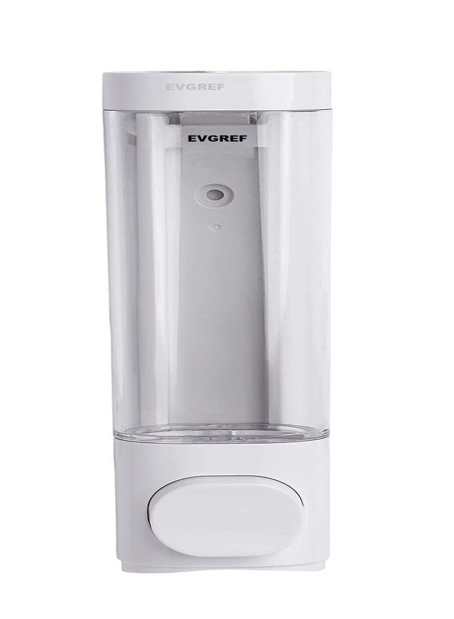 EVGREF Wall Mounted soap Shampoo Dispenser Liquid Dispenser(350 ML, Clear Round White(Pack of 4) - Image 5