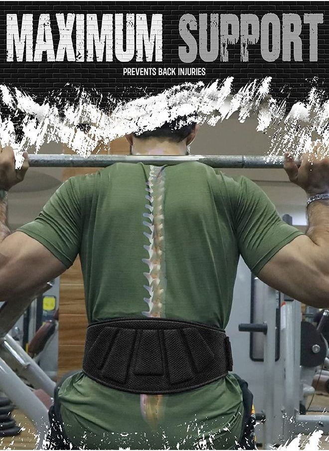 GROIC Strength Weightlifting Belt, Weight Belt for Workout on Fitness Equipment, Weight Lifting Back Support Workout belt for Lifting, Fitness, Cross Training and Powerlifting  - Image 5
