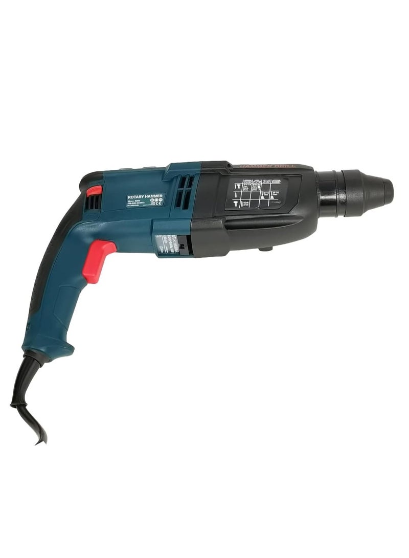 ROXON RX-800 Rotary Hammer Drill - 800W High Performance Tool with SDS Plus, Soft Grip Handle, and Safety Eye Protection - 220-240V 50/60Hz with Durable Plastic Case - Image 3