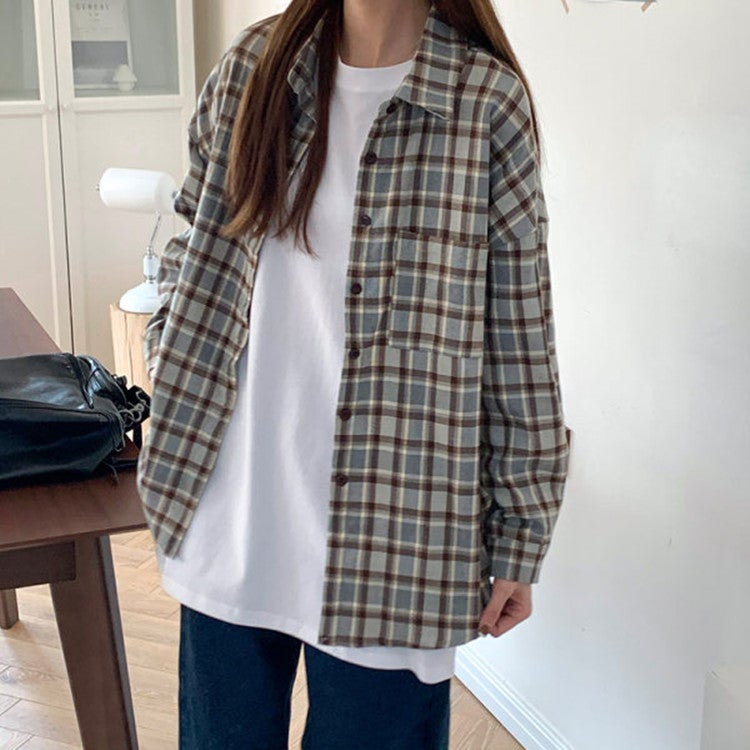 Ins Super Long-Sleeved T-Shirt Women'S Solid Color Inner Base Shirt Korean Fashionable Students Outer Wear Loose Top - Image 4