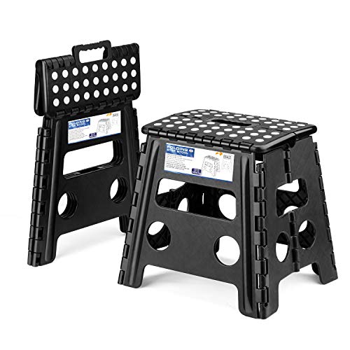 Acko 2PACK Folding Step Stool - 13 inch Height Premium Heavy Duty Foldable Stool for Kids & Adults, Kitchen Garden - Image 1