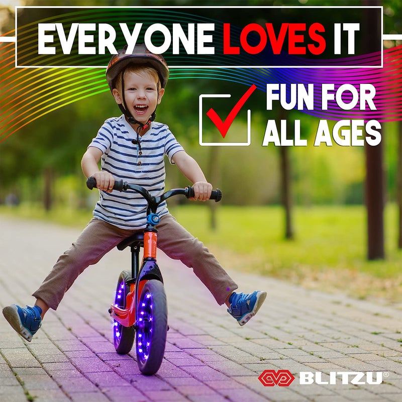 BLITZU 1-Tire Pack 7 Colors in 1 LED Bike Wheel Lights Fun Bright Patterns Waterproof Bicycle Spoke Lights Cycling Decoration Safety Warning Tire Strip Light for Kids Boys Girls Adults Night Riding - Image 5