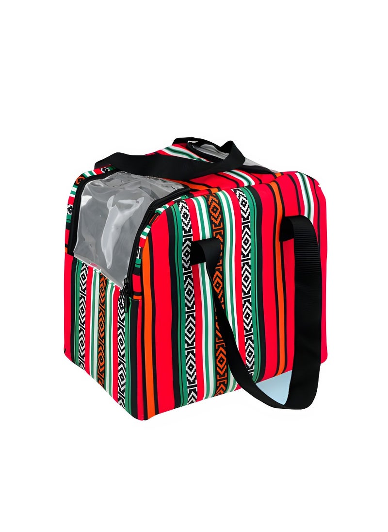 BASURRAH Multi-colored canvas travel thermos bag basket, tea, coffee  random selection  - Image 2