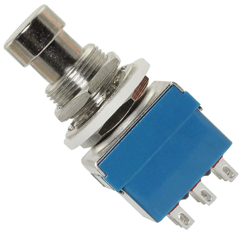 MEETOOT ميتووت 2 قطعة 9 دبوس 3PDT زر مؤثر صندوق فرشاة تجاوز حقيقي صندوق تأثيرات الجيتار دواسة قدم مفتاح معدني - Image 4