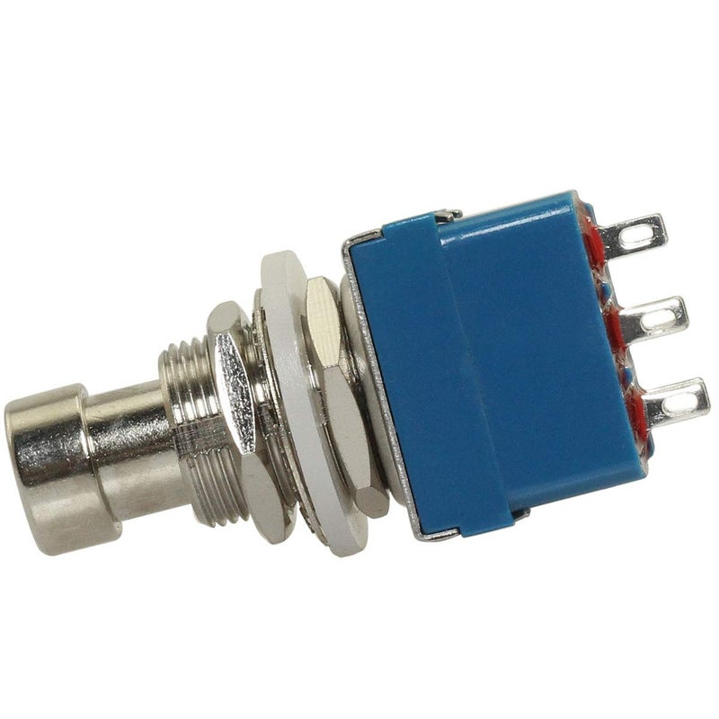 MEETOOT ميتووت 2 قطعة 9 دبوس 3PDT زر مؤثر صندوق فرشاة تجاوز حقيقي صندوق تأثيرات الجيتار دواسة قدم مفتاح معدني - Image 3