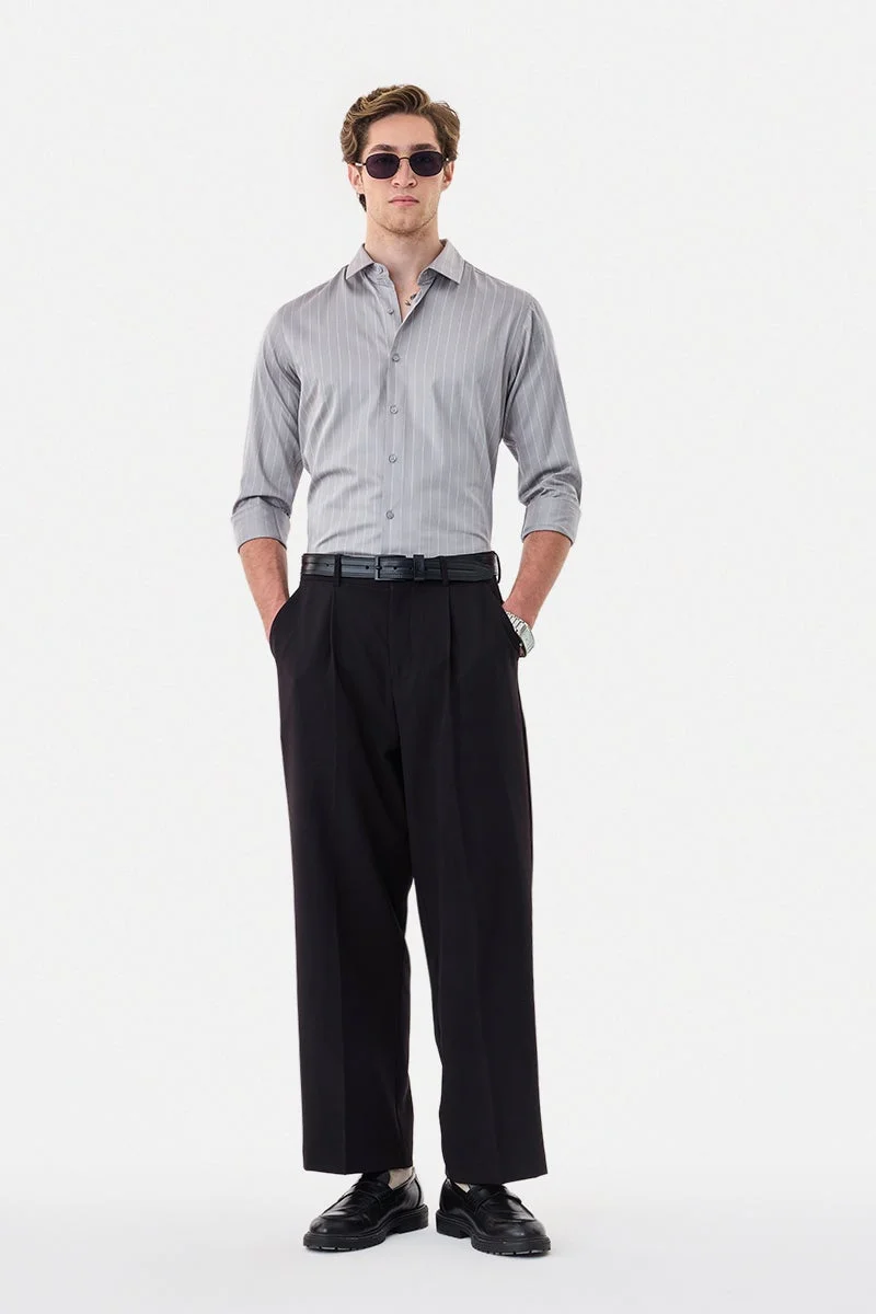 SNITCH Slim Fit Stripes Luxe Shirt