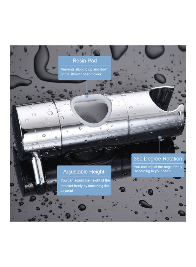 NIBEMINENT Adjustable Shower Head Holder Silver 4.52x2.24inch - Image 4