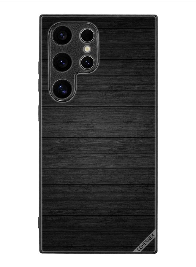 Covernex Protective Case Cover For Samsung Galaxy S24 Ultra Dark Wooden Pattern - Image 1