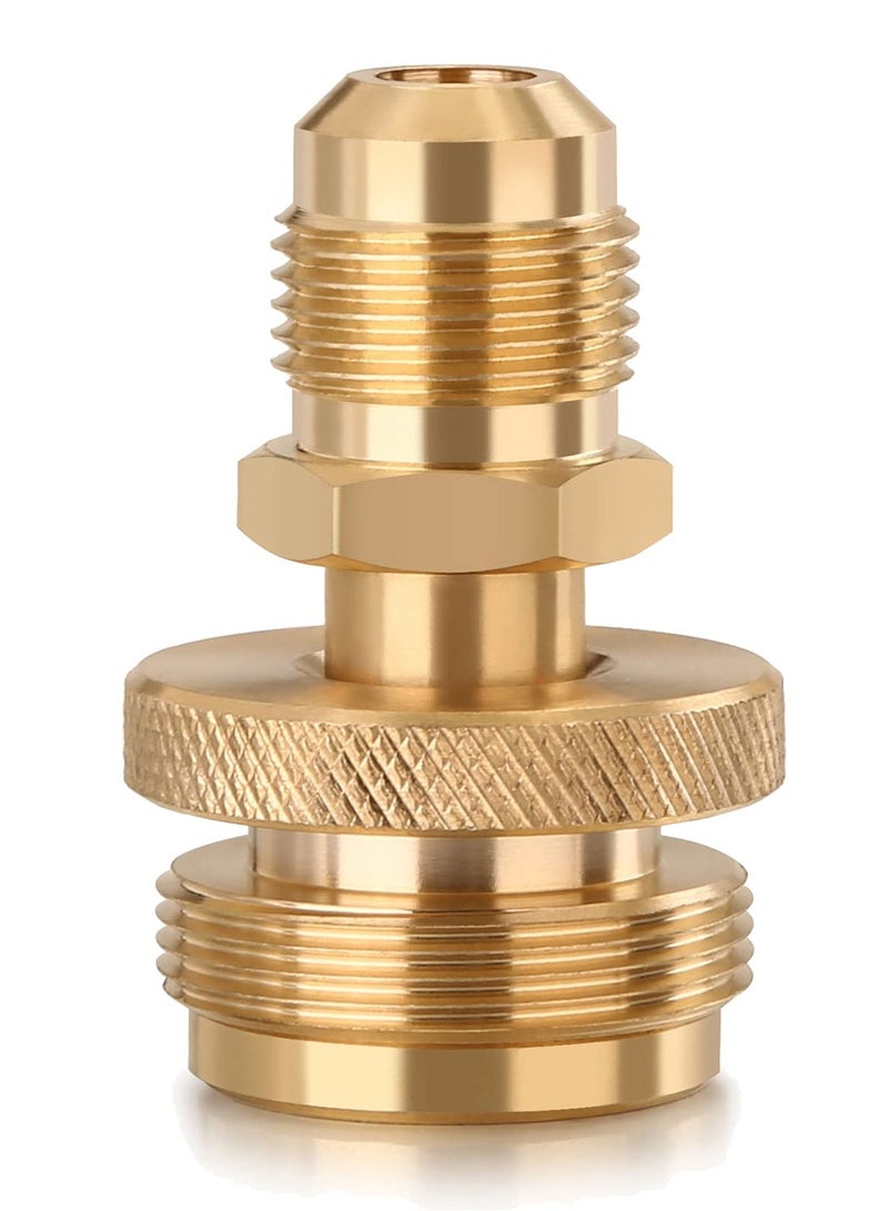 Excefore 1LB خزان غاز بروبان محمول محول منظم الاتصال إلى 3/8" ذكر شعلات (5/8"-18UNF) خيط ، أجزاء موقد الشواء المحمولة للتخييم للسخان ، موقد ، طباخ ، أجزاء موقد نار - Image 1