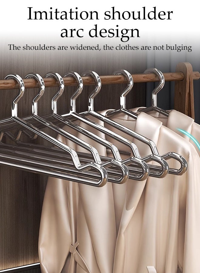 DUNISO 10-Piece Stainless steel Hanger Set with Notches，Sturdy and Durable，Metal Clothes Hanger suitable for Heavy-Duty Clothes, Jacket, Shirt, Pants, Suit Hangers ，（Silver） - Image 3