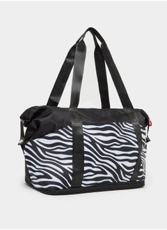 Styli Zebra Print Gym Bag with Double Handle  - Image 1