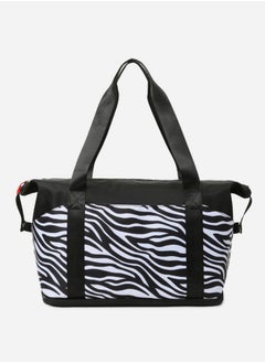 Styli Zebra Print Gym Bag with Double Handle  - Image 5
