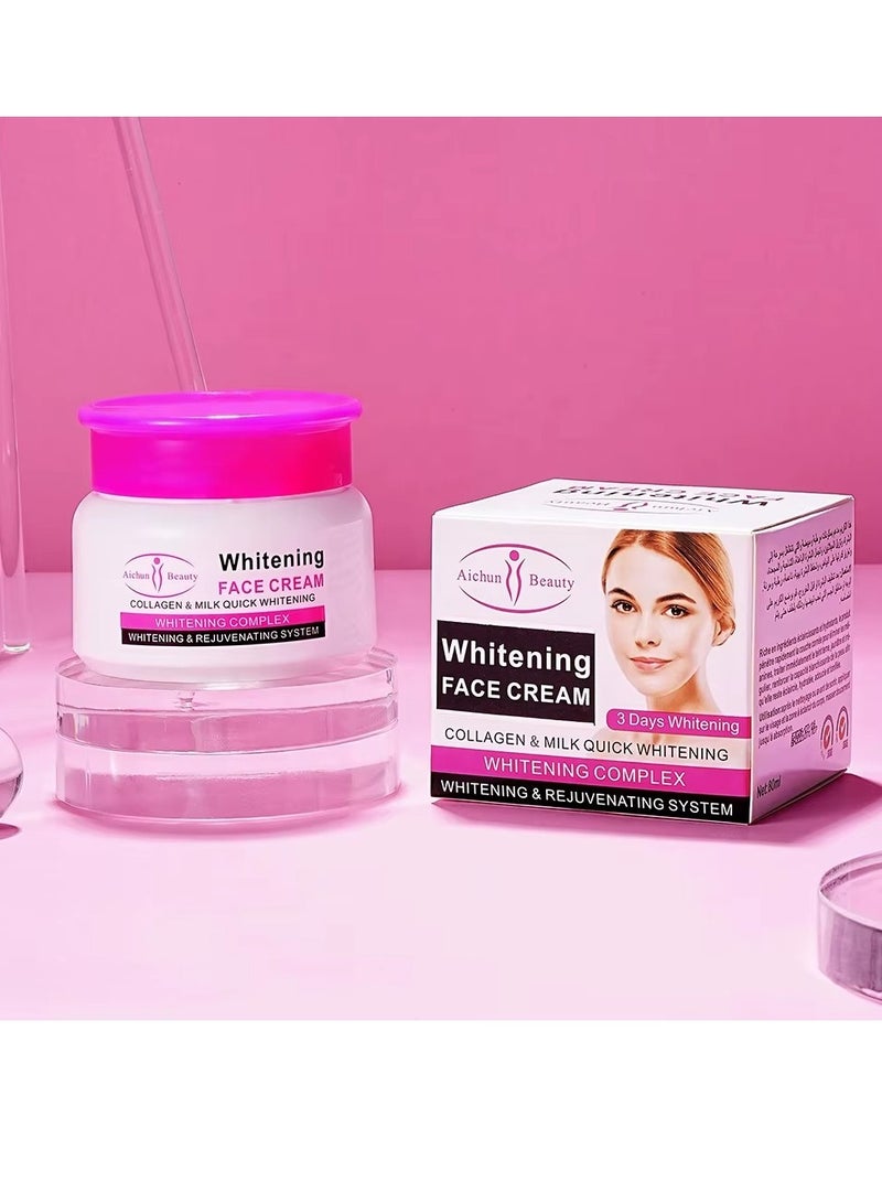 Aichun beauty Whitening Face Cream 80ml Collagen and Milk Quick Whitening Moisturizing Cream - Image 2