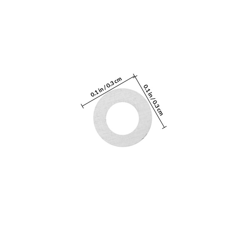 200 Pcs Flat Metal Rimless Eyeglass Screw Washers Gaskets Spacers for Repair - Image 3