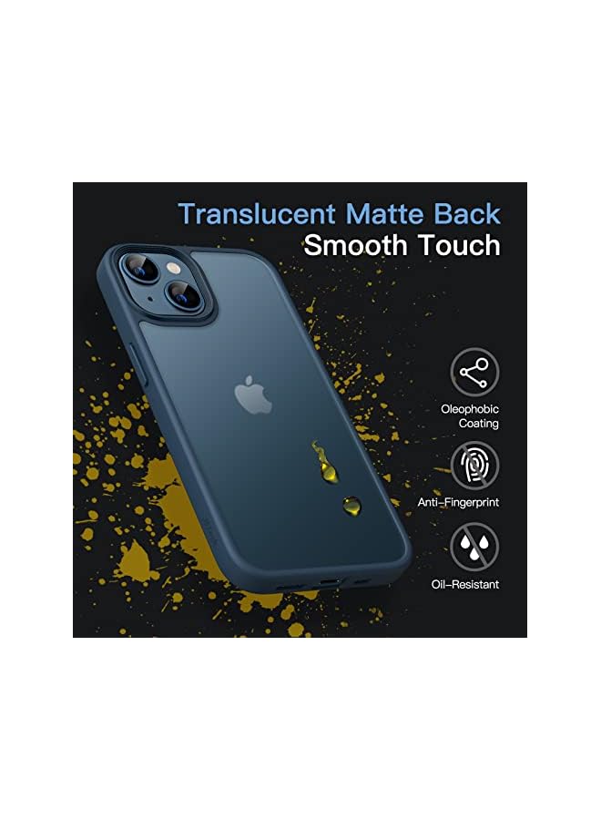 Jetech Matte Case For Iphone 13 6.1-Inch, Shockproof Military Grade Drop Protection, Frosted Translucent Back Phone Cover, Anti-Fingerprint (Storm Blue) - Image 4