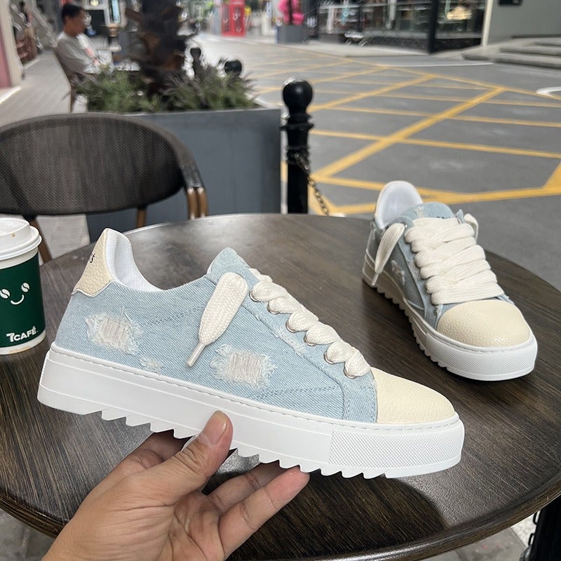 High Quality Numeris Men's Fashion Trendy Ripped Canvas Shoes Casual Couple Skate Shoes