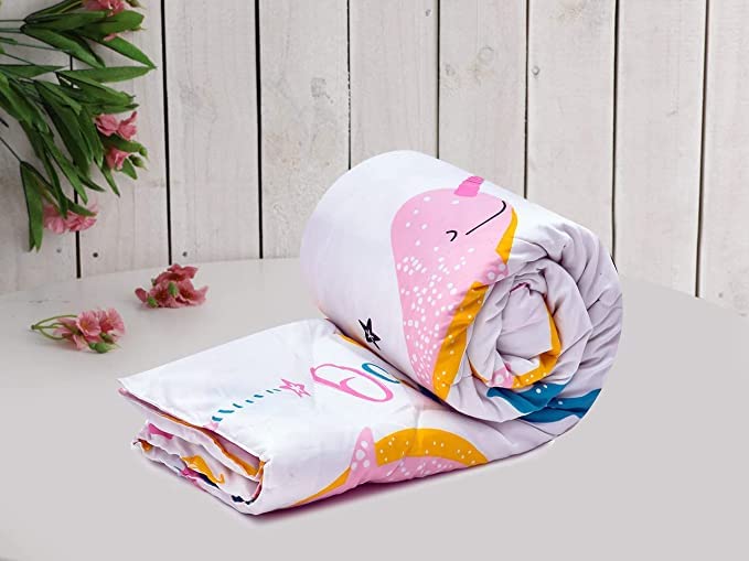 RUSTIC LINEN Super Soft Microfiber Printed Comforter 200 GSM Quilted ComforterDuvetQuilt Single 60X90 inches - Image 1