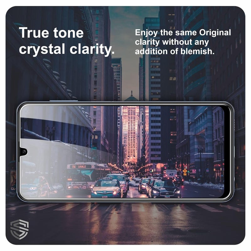 Skyddshield Military-Grade Gorilla Tempered Glass For Samsung Galaxy M32, A32, F22, and Galaxy A31 (6.4 Inch) With Installation Kit | Edge to Edge Coverage | Black - Image 3
