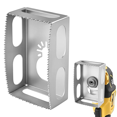 BPOPO Square Slot Cutter Compatible for Dewalt 20V & Milwukee M18 Oscillating Multi-Tool to Cut-in Single Gang Wall Boxes,Outlet Cutter for Drywall,Efficient Carving Tool,1 Pcs Square-Shaped - Image 1