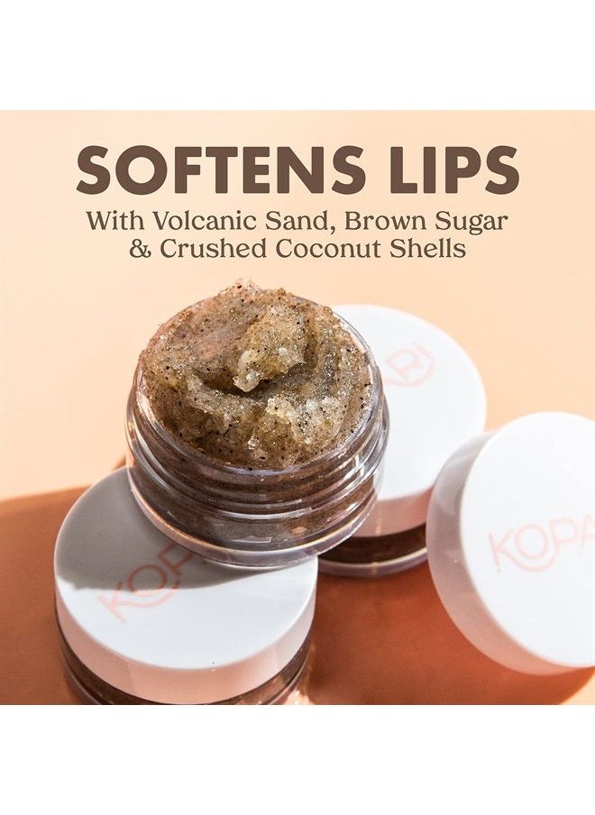 Kopari Coconut Lip Scrubby | Removes Dry Skin For Soft Lips | Volcanic Sand, Brown Sugar & Crushed Coconut Shells Hydrate Exfoliating Lip Scrub Exfoliator Moisturizer Organic Coconut Oil Vanilla Vegan  - Image 3