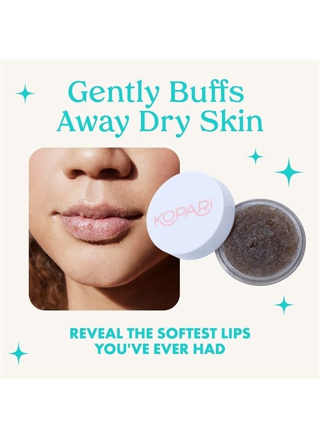 Kopari Coconut Lip Scrubby | Removes Dry Skin For Soft Lips | Volcanic Sand, Brown Sugar & Crushed Coconut Shells Hydrate Exfoliating Lip Scrub Exfoliator Moisturizer Organic Coconut Oil Vanilla Vegan  - Image 4