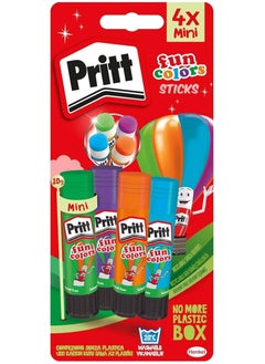 Pritt Rainbow Coloured Glue Sticks, Safe & Child-Friendly Craft Glue For Arts & Crafts Activities, Strong-Hold Adhesive For School Supplies,4X10G (pack of 2)  - Image 2