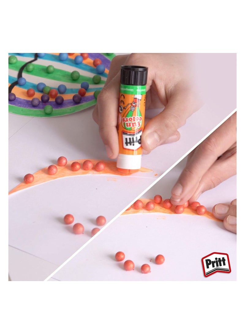 Pritt Rainbow Coloured Glue Sticks, Safe & Child-Friendly Craft Glue For Arts & Crafts Activities, Strong-Hold Adhesive For School Supplies,4X10G (pack of 2) - Image 5