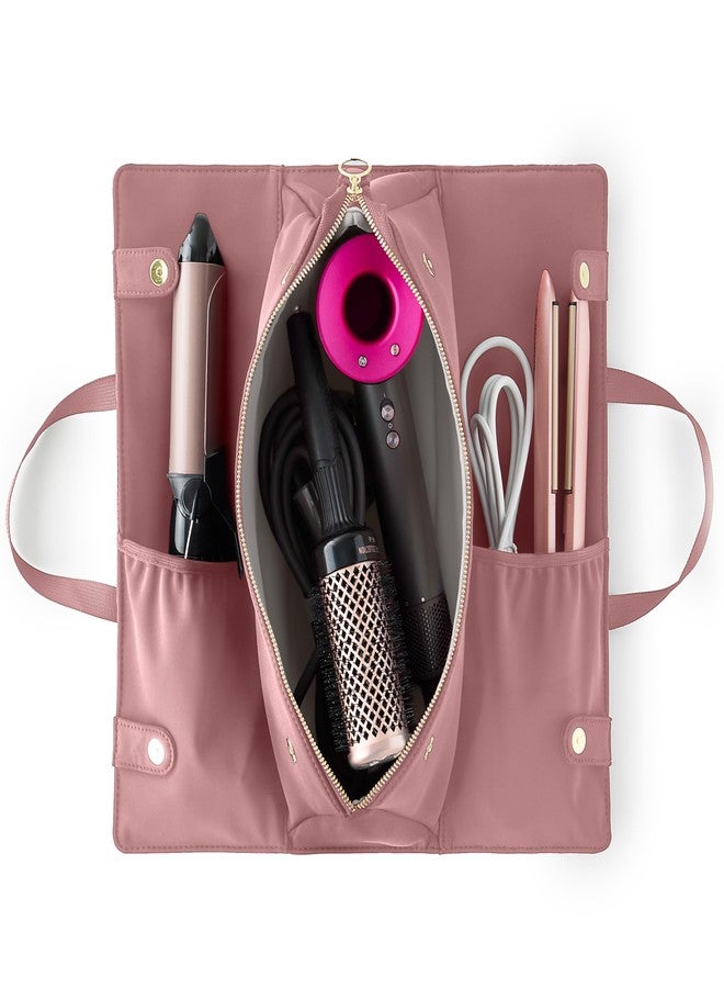 KUSSHI Hair Tools Bag - Oprah’s Favorite Things Winner - Neoprene Hair Tools Travel Bag & Hair Accessories Organizer Case (Mauve) - Image 1
