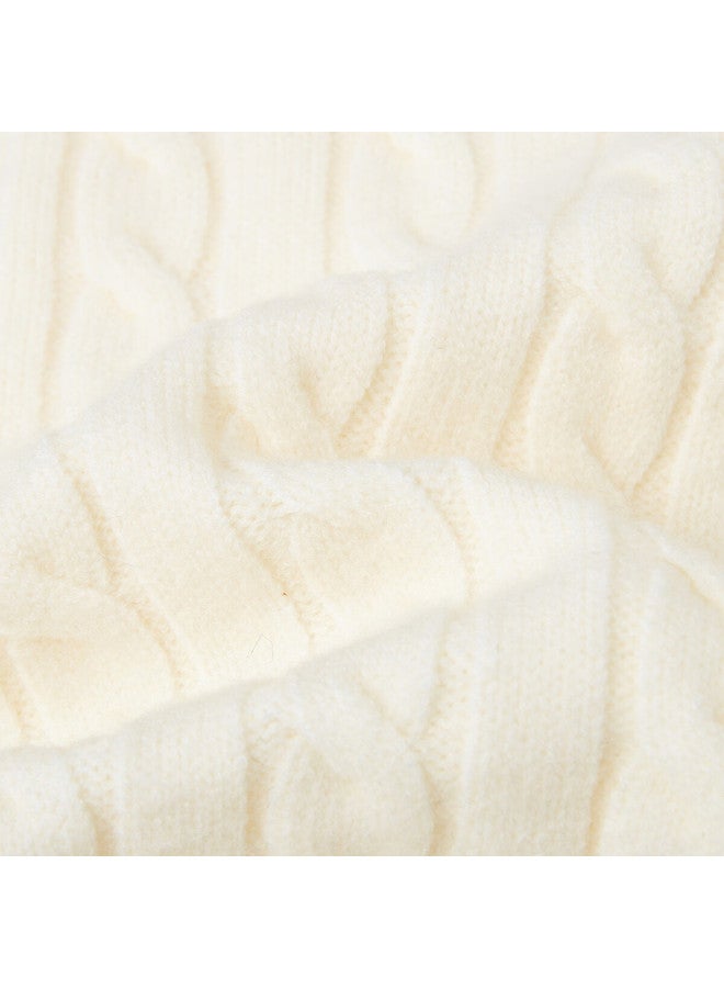 Dme Winter Detachable Hood Round Neck Cable Knit Sweater For Women - Image 4