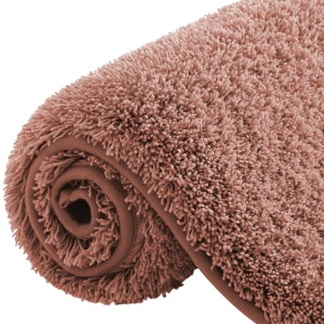 OLANLY Microfiber Bathroom Rugs 30x20, Soft Highly Absorbent Bath Mat, Grey | Quick-Dry & Non-Slip Bath Carpet - Image 1