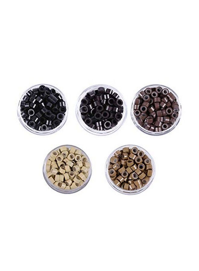 yantaisiyu 2500Pcs/Lot Micro Rings Silicone Lined Micro Beads Hair Feather Extension Rings 5.0X3.0X3.0Mm Hair Beads - Image 3