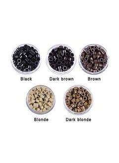 yantaisiyu 2500Pcs/Lot Micro Rings Silicone Lined Micro Beads Hair Feather Extension Rings 5.0X3.0X3.0Mm Hair Beads  - Image 4