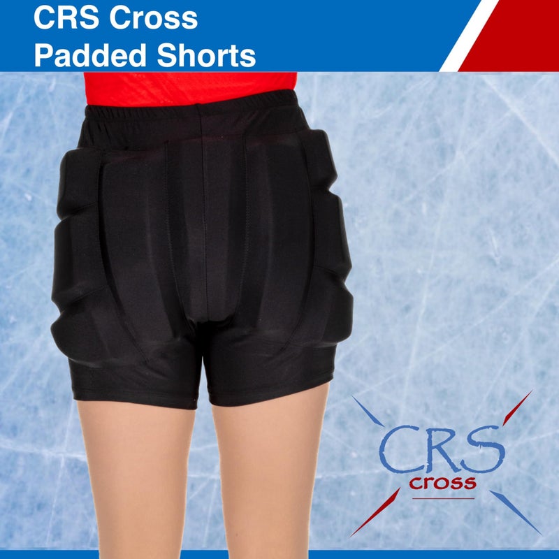 CRS Cross Padded Figure Skating Shorts. Crash Pad Pants for Roller, Inline, Ice Skating, Snowboarding, and Skiing. Fall Impact Protection for Butt, HIPS, and Tailbone (Ladies Small Black) - Image 5