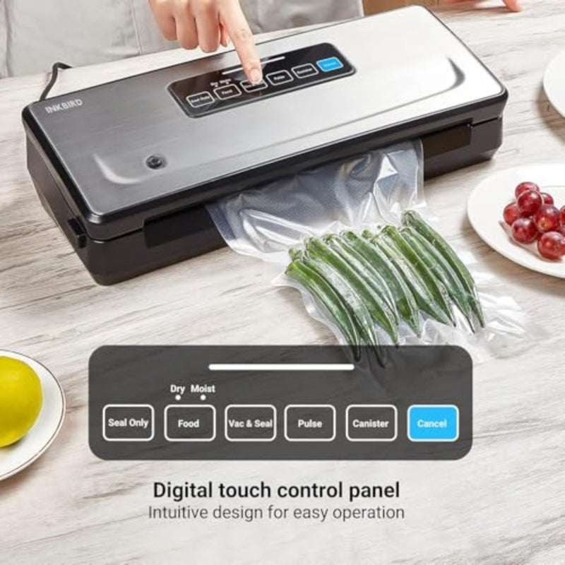 تتضمن مجموعة Sous Vide Combo جهاز تدوير غمر WIFI ذكي مع مؤقت ووصفات وآلة ختم فراغ جافة/رطبة مع قوة شفط 85 كيلو باسكال للطهي الدقيق في المنزل وطهي الطعام في حمام مائي - Image 5